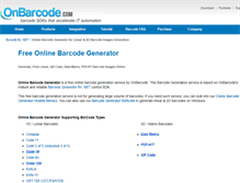 Tablet Screenshot of generator.onbarcode.com